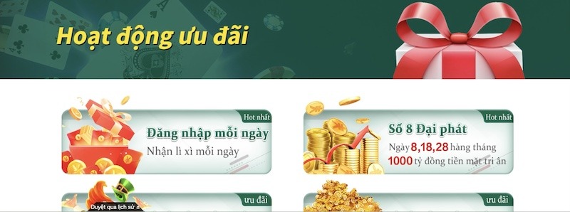 Hàng loạt ưu đãi đang chờ người chơi tại cổng game Cwin