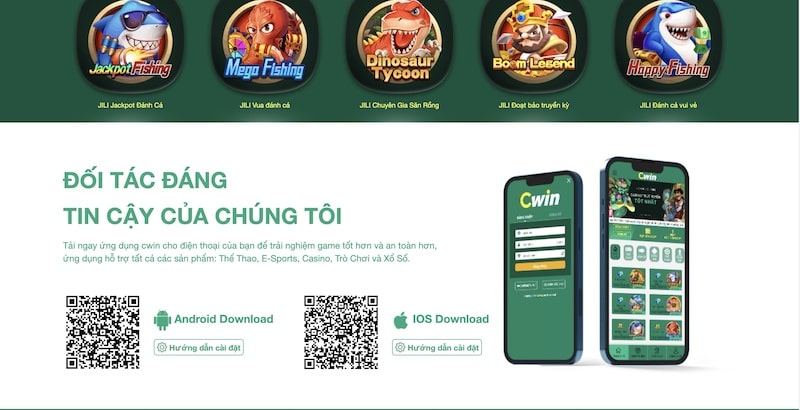 Tải App Cwin vô cùng nhanh chóng và tiện lợi